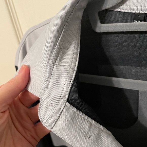 I Lindeberg Kade TX Jacquard Black and Gray Polo Shirt - Picture 6 of 9